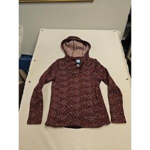 Iceburg outerwear hooded crossover sweater size S Purple Toggle  kangaroo pocket